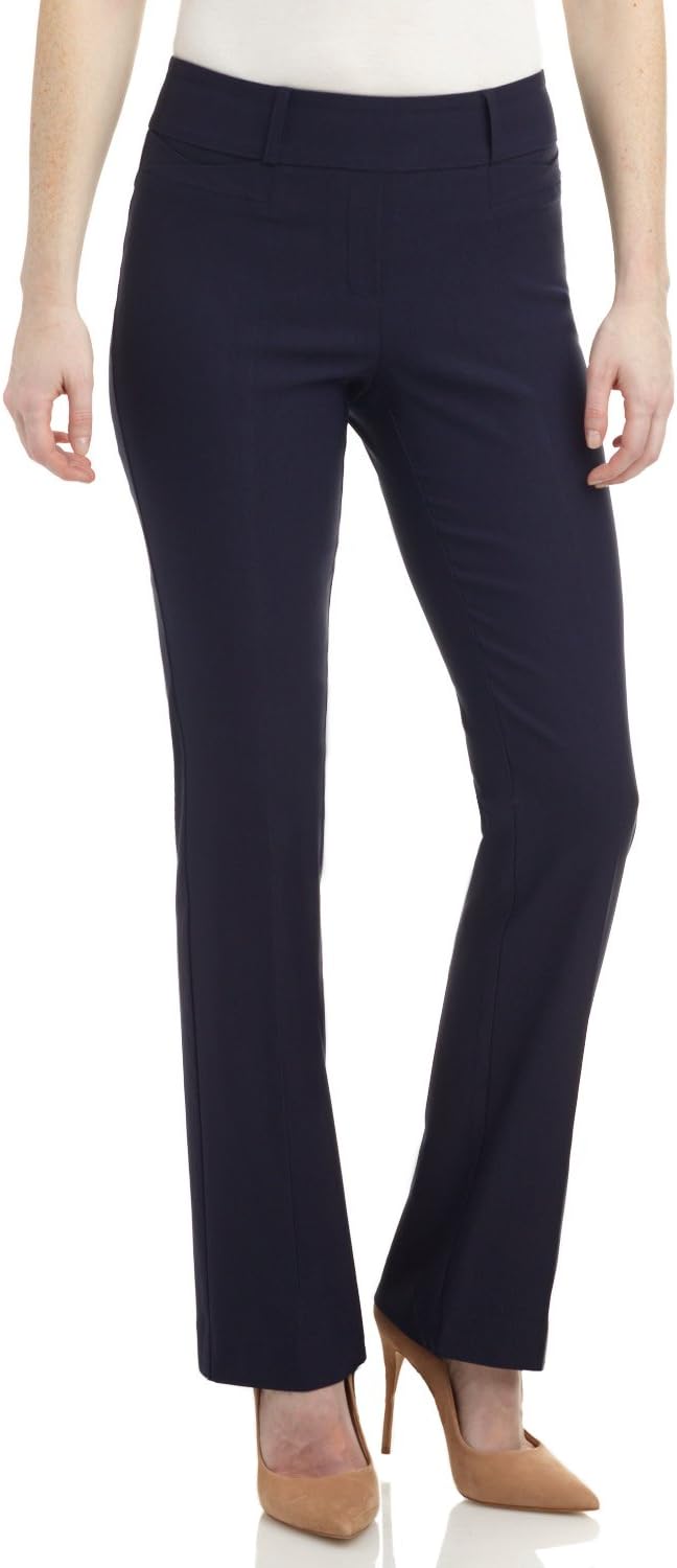 RekucciWomens Ease Into Comfort Fit Barely Bootcut Stretch Pants