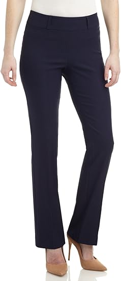 Rekucci Womens Ease Into Comfort Fit Barely Bootcut Stretch Pants