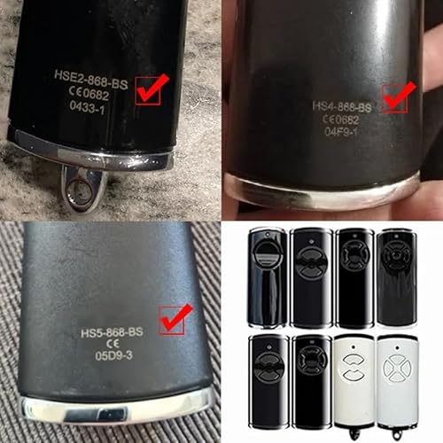 868,3 BS MHz Garagentoröffner, Garagentor-Fernbedienung kompatibel mit Hörmann HSM4 HSE2 HS1 HS4 HSZ1 HSZ2, Handsender