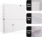 12X12 Album de scrapbooks blancs de pouce, grand DIY Album Photo , Album Photo de Couverture rigide pour les couples, Anniversaire (Chacun a 80 Pages blanches vierges)