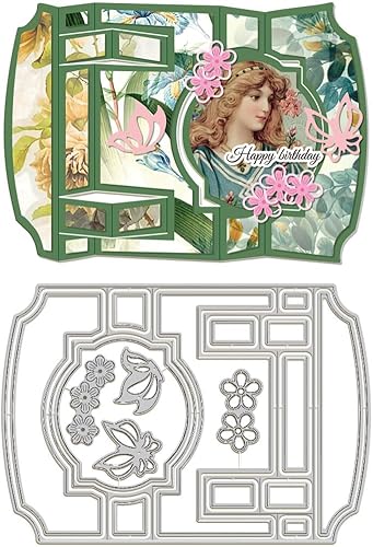 Miniatura 1 de GLOBLELAND Troqueles de metal para tarjetas 3D, troqueles de mariposa, troqueles de corte de metal, troqueles de corte de metal para hacer tarjetas,