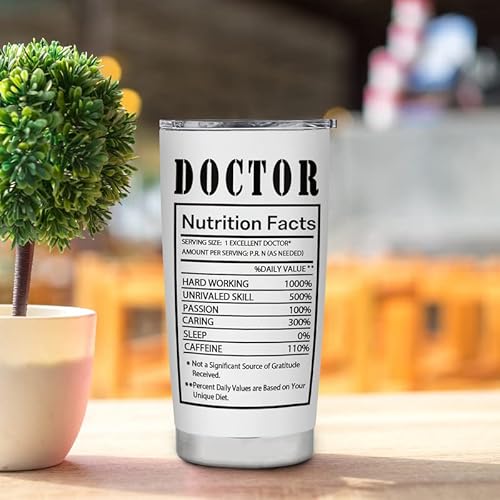 Gifts For Doctor Nutrition Facts Tumbler Medical Themed Gift Travel Tumbler Coffee Mug For Doctor Gifts Birthday Present For Doctor Insulated Stainless Steel With Lid 20 Oz #TOP3