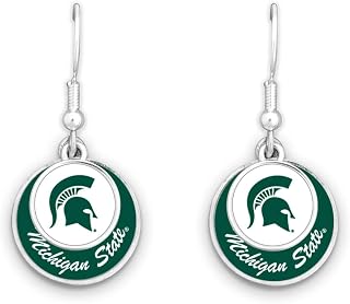 FTH 55427 Michigan State Double Disk Earrings