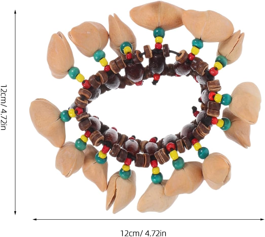 African Tribal Style Bracelet Coconut Shell Wrist Bells for Women Lightweight and Unique Design Perfect for Music Lovers and Festive Occasions