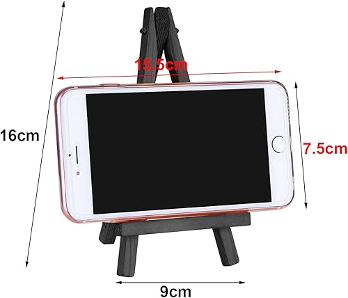 Miniatura 4 de Pack de 12 minicaballetes de madera, de eBoot, color negro