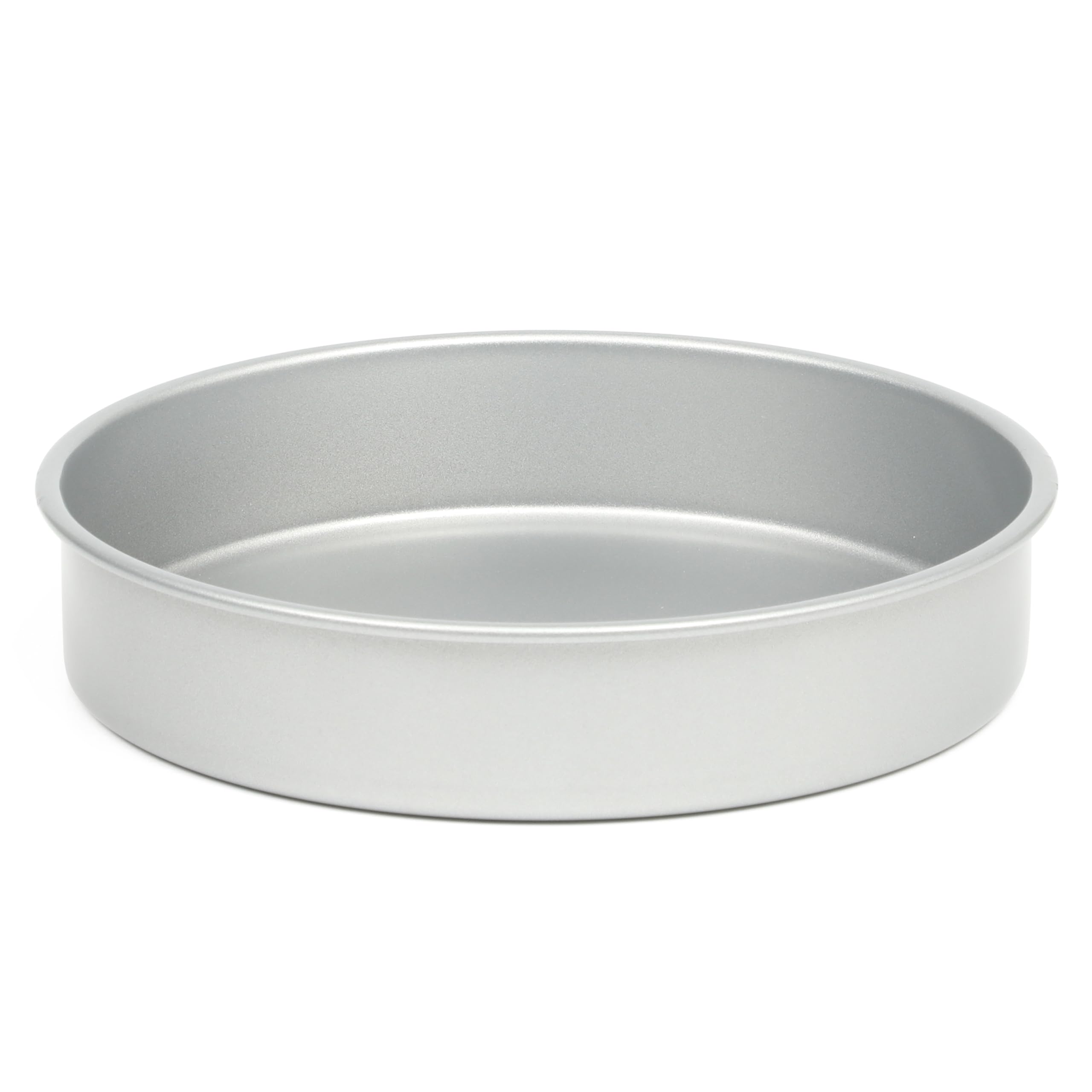 Martha Stewart Gallen 8 Inch Round Nonstick Carbon Steel Cake and Bake Pan - Silver Durable Bakeware for Cakes, Pies &amp; Desserts