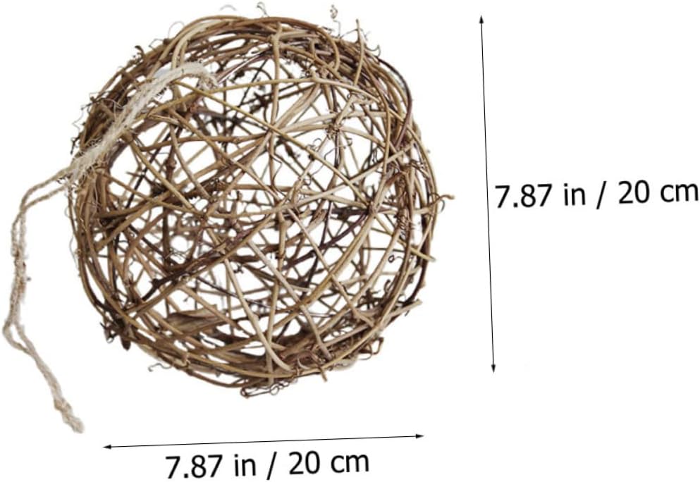 Cabilock 3pcs Rattan Balls Decorative Natural Garden Ornaments Balls for Wedding Party Adornment
