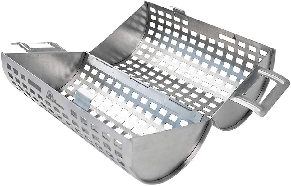 BBQ Dragon Rolling Grill Basket for Vegetables, The ONLY Vegetable Grilling Basket That Rolls to Turn Kabobs, Veggies and Shrimps on Your BBQ Grill - Grilling Accessories from : Patio, Lawn & Garden