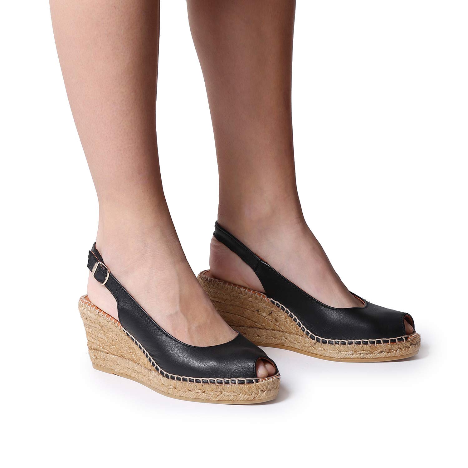 Toni Pons CROACIA - Espadrillas Spuntate con Zeppa Stile Donna realizzate in Pelle.