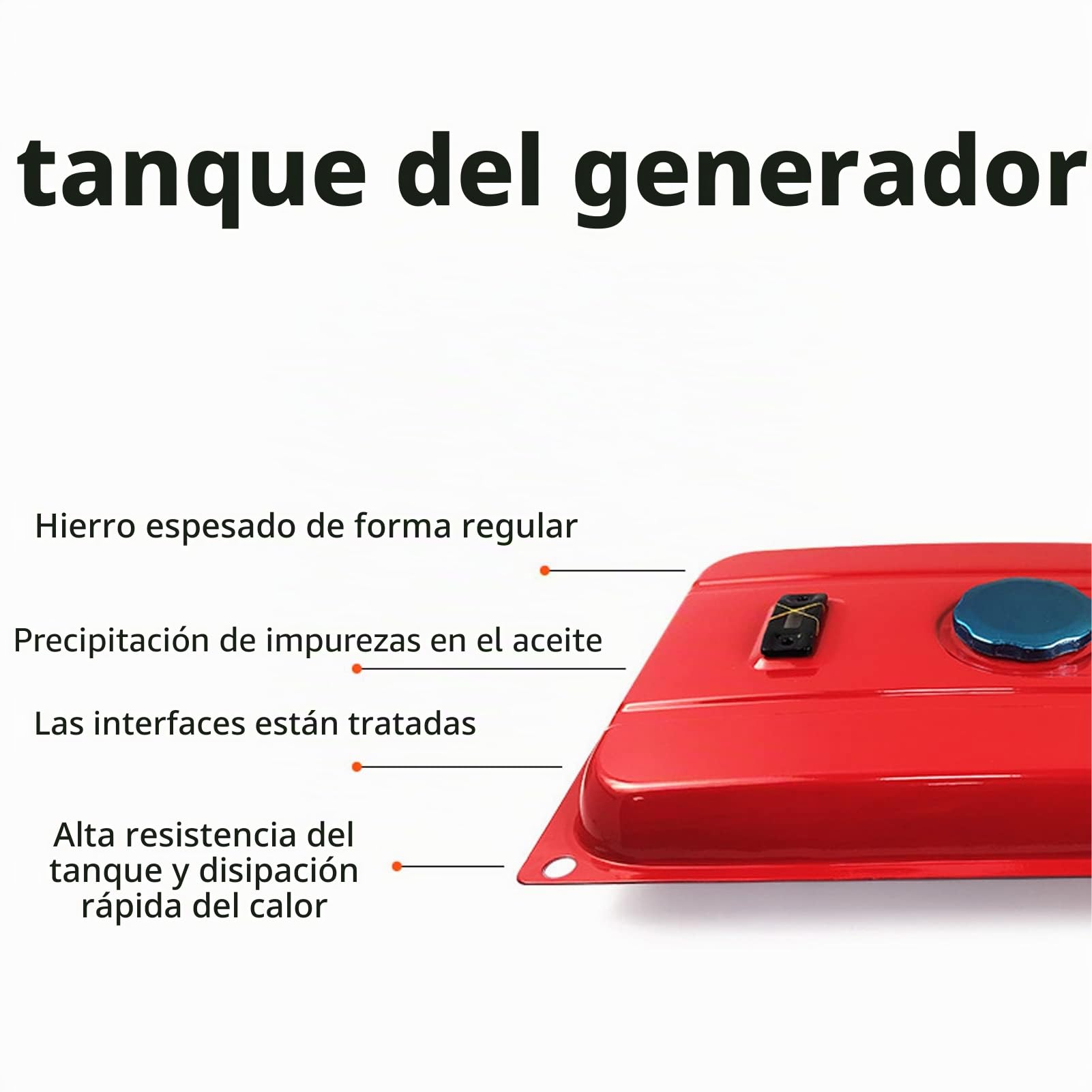Tanque De Gasolina Para Generador, Poder Del Gas, Depósito de Tiempo del Recambio del Combustible de la Reserva de 3,17 Galones la Fábrica