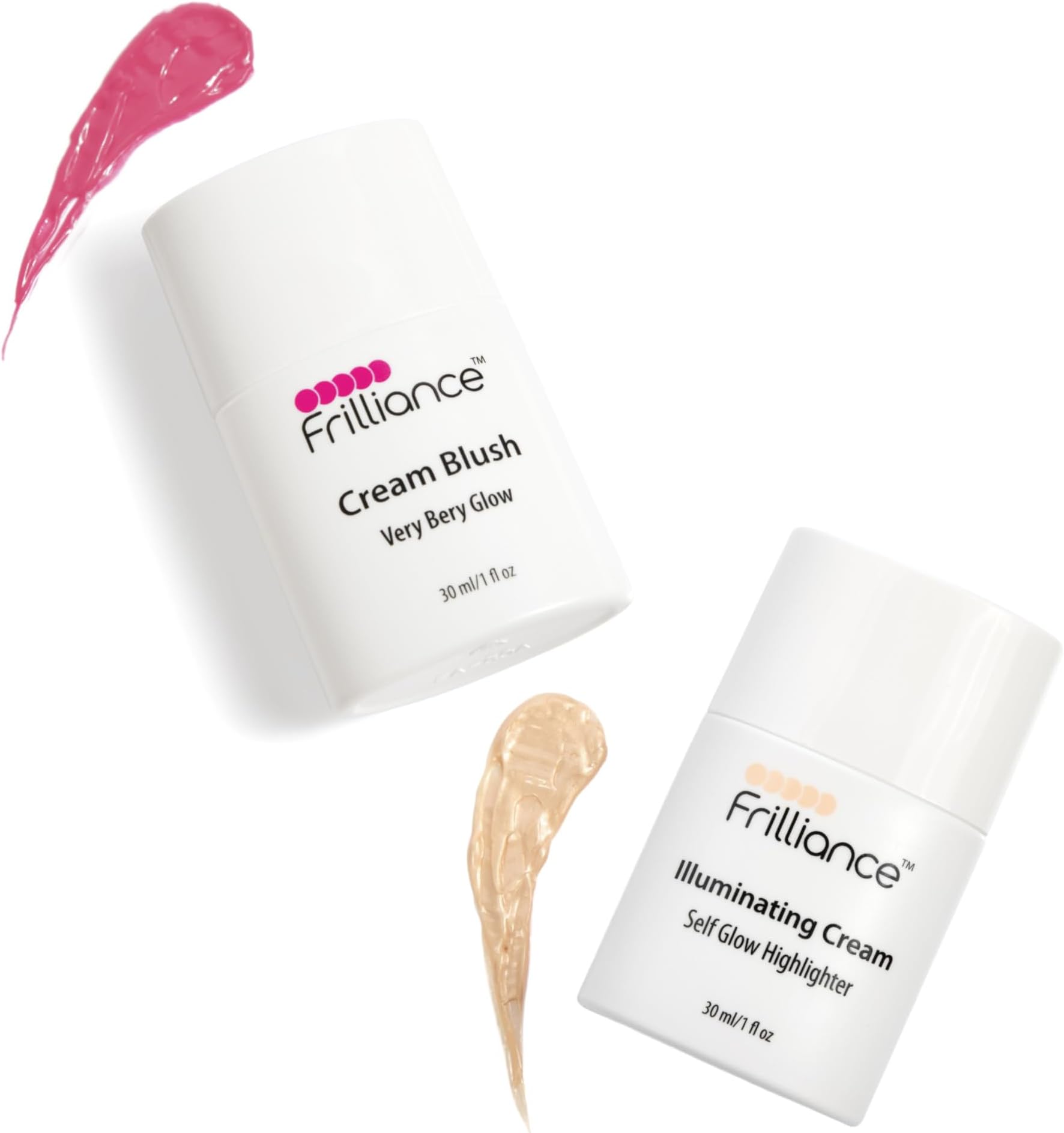 FrillianceCheek Duo, Very Berry Glow, Illuminating Highlighter Tint, Cruelty Free Hypoallergenic for Teens of All Skin Types