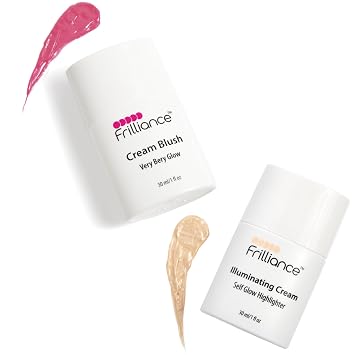 Frilliance Cheek Duo, Very Berry Glow, Illuminating Highlighter Tint, Cruelty Free Hypoallergenic for Teens of All Skin Types
