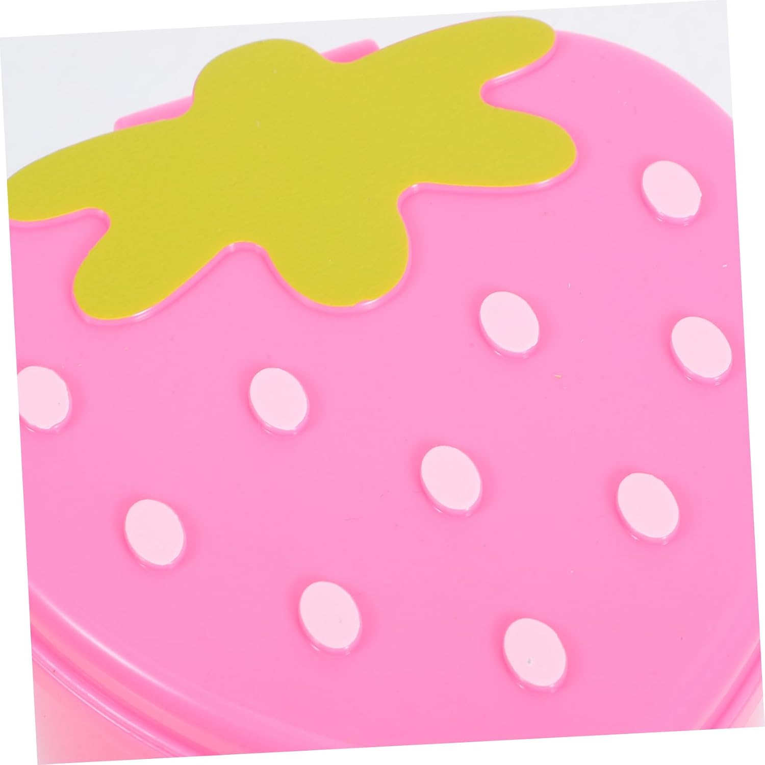 TOYANDONA Strawberry Waste Basket Bucket Pink Plastic Recycling Can Mini Trash Can for Bathroom Office Kitchen