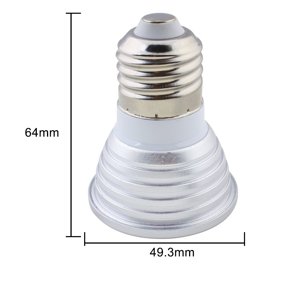 1 Pcs Dimmable E27 3W Led Bulb RGB LED Spotlight Smart Led Lamp with Remote — view 5