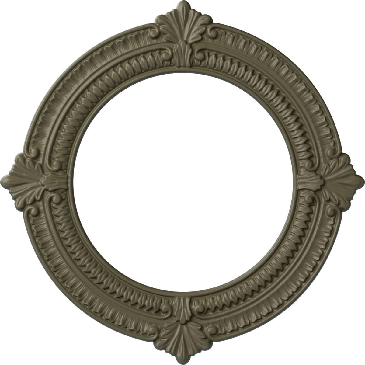 13 1/8"OD x 8"ID x 5/8"P Benson Ceiling Medallion (Fits Canopies up to 8"), Hand-Painted Spartan Stone