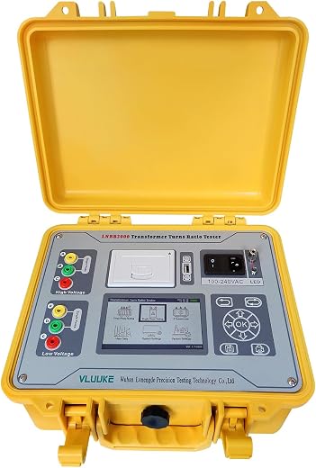 Transformer Turns Ratio Tester Transformer Kit TTR Tester Transformer Ratio Group Tester with Li Battery, 3 Phase Single P...