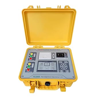 Transformer Turns Ratio Tester Multi-Functional Kit TTR Tester Transformer Ratio Group Tester with Li Battery, 3 Phase Single Phase Ratio Meter, PT CT, Polarity Testing