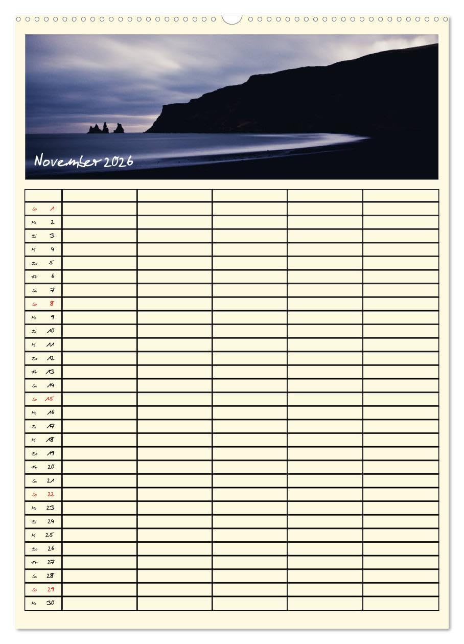 Urlaubsparadiese - Familienplaner (hochwertiger Premium Wandkalender 2026 DIN A2 hoch), Kunstdruck in Hochglanz: Ein Familien- und Urlaubsplaner, der Urlaubsparadiese zeigt (CALVENDO Natur)