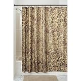 InterDesign Cheetah Fabric Shower Curtain - 72 inch by 72 inch