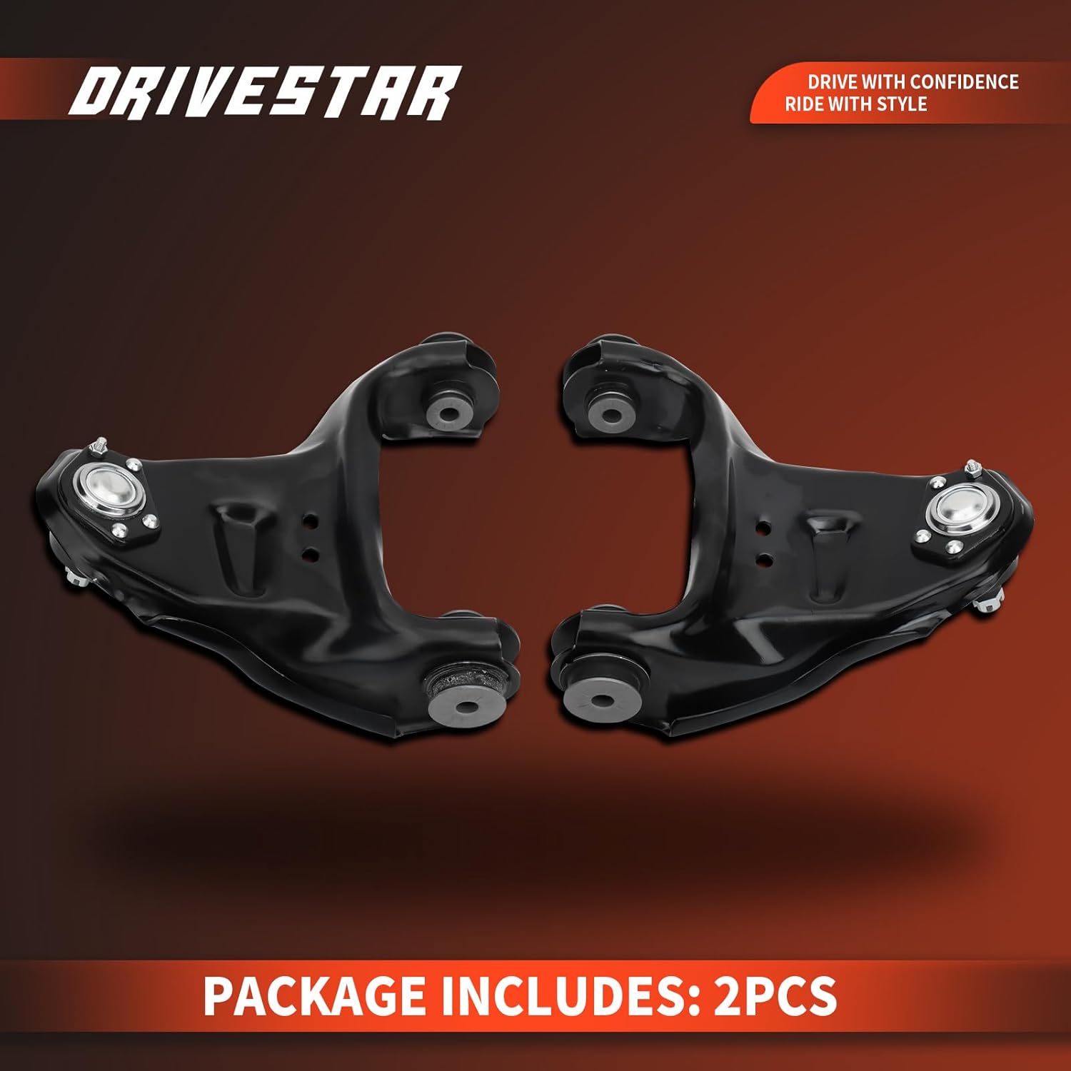 DRIVESTAR K620172 K620173 Front Upper Control Arms Ball Joint Bushing, 1995-2005 for Chevy Blazer/ 1984-2004 for S10, for GMC Jimmy/ S15/ Sonoma, for Oldsmobile Bravada, for Isuzu Hombrees
