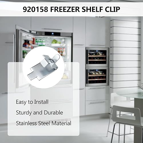 Miniatura 7 de 920158 Clips para estante de congelador para refrigerador y congelador Clips de soporte de estante de acero inoxidable, paquete de 16 por Cenipar