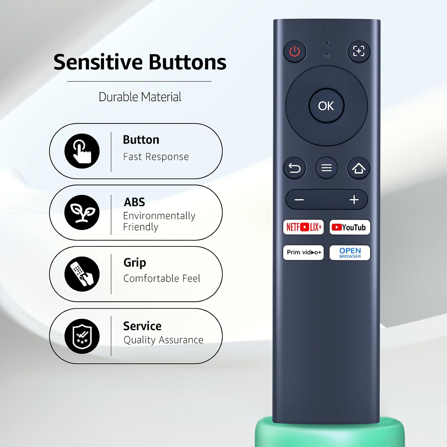 Replacement Remote Control Compatible with Aurzen EAZZE D1 Smart Projector, Portable Outdoor Mini Projector Remote