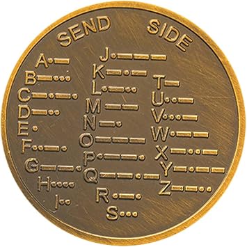 Commemorative Coin Morse Symbol Encryption Language Collection Coin Metal Coin Antique Commemorative Coin Gift