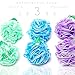Lulu Essentials Premium Quality Large Loofah ~ (6 pack x 60 grams) Cleansing Luffah Pouf for Bath and Shower ~ Best Mesh Exfoliating Scrubbing Puff Sponge ~ Multi-Colour