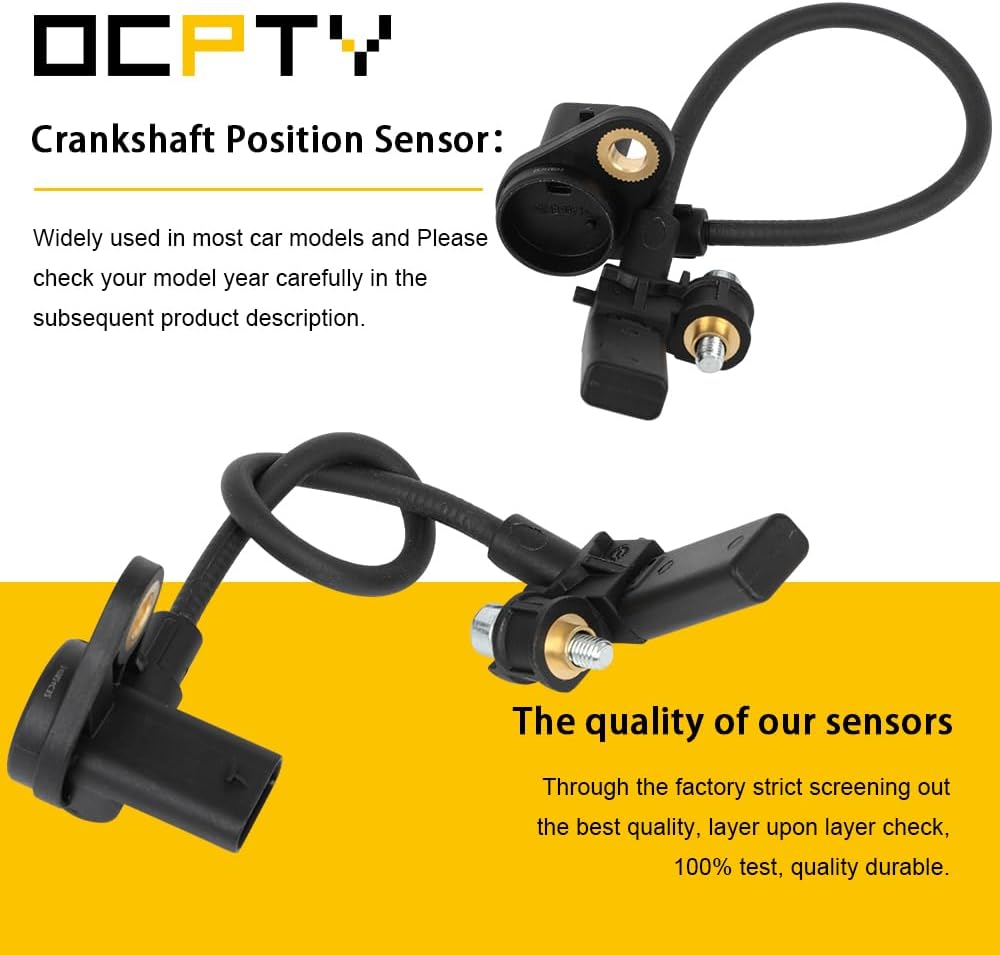 Engine Crankshaft Position Sensor for BMW N20 2.0L, Replace 13627595860, for BMW 320i 328i 528i 428i X1 X3 X5 Z4 2012-2018 Crankshaft Sensor
