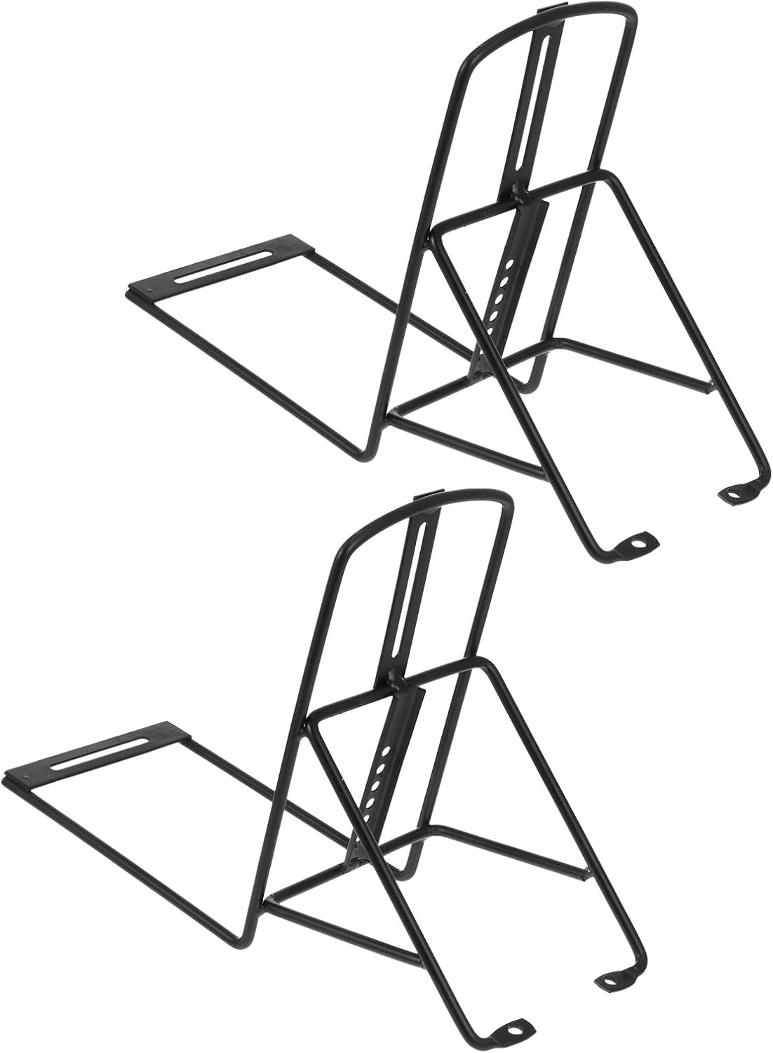 2pcs Bike Front Carrier Block Durable Multi-Purpose Bike Front Shelf Accessories Easy Installation Lightweight and Strong Load Capacity Black