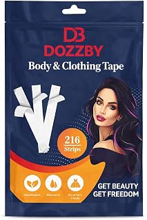 DOZZBY with DB Double Sided Fashion Tape for Clothing, Transparent Body and Dress Tape Strips for Women, All Day Strength ... Price In India