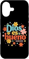 Vista 32 de Funda religiosa de la Biblia para iPhone 16 Dios Es Bueno Spanish Christian Jesus God