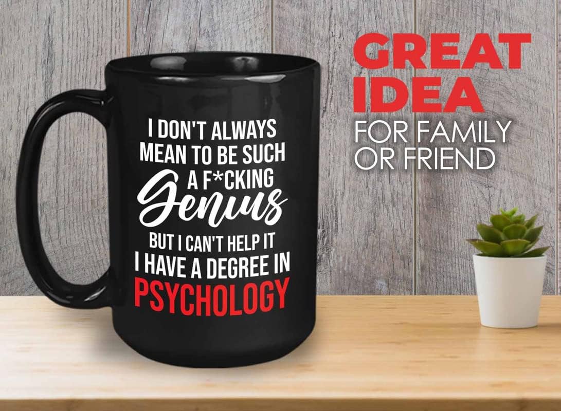 Bubble Hugs Psychologist Coffee Mug 15oz Black - Genius Psychology - Therapist Behavior Analyst Community Office Mental Sarcastic Psychologist Health