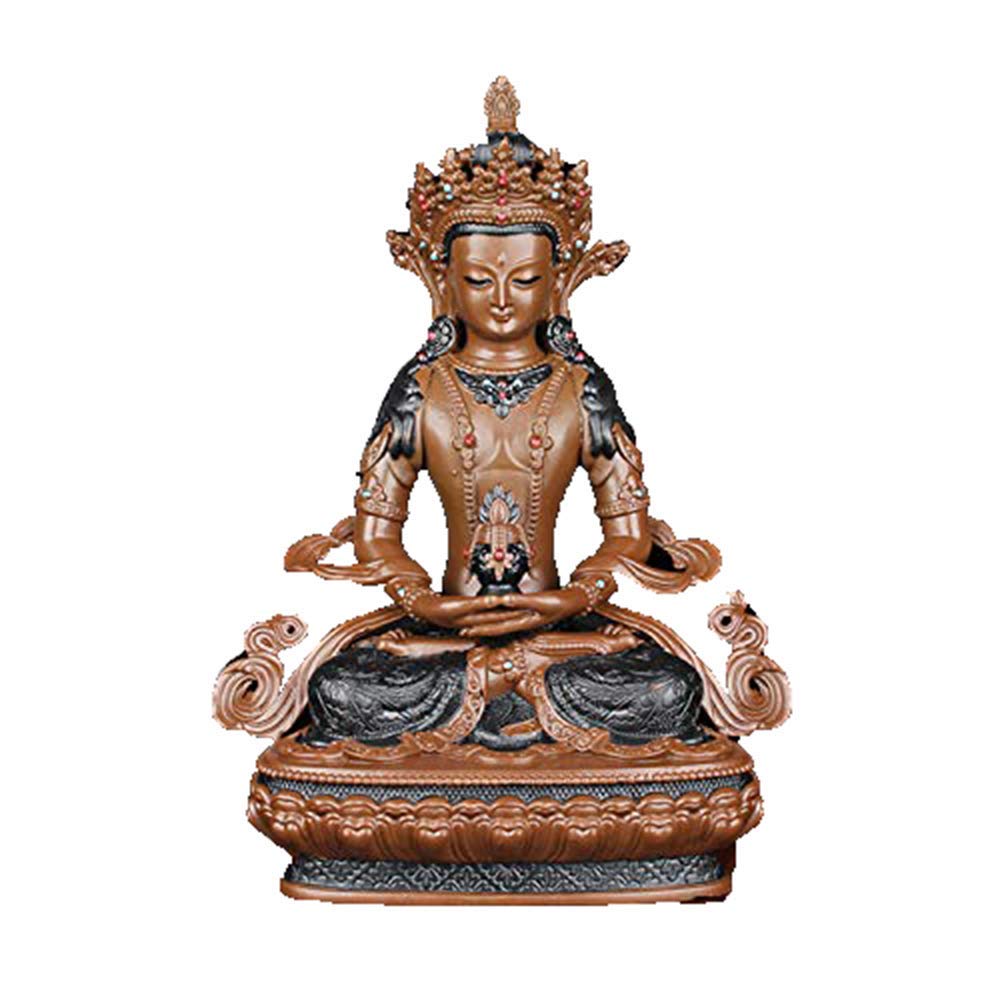 H3TF5J Figura de Buda de Alto Grado para el hogar, protección Superior eficaz, Estatua de Buda de Bronce Amitayus