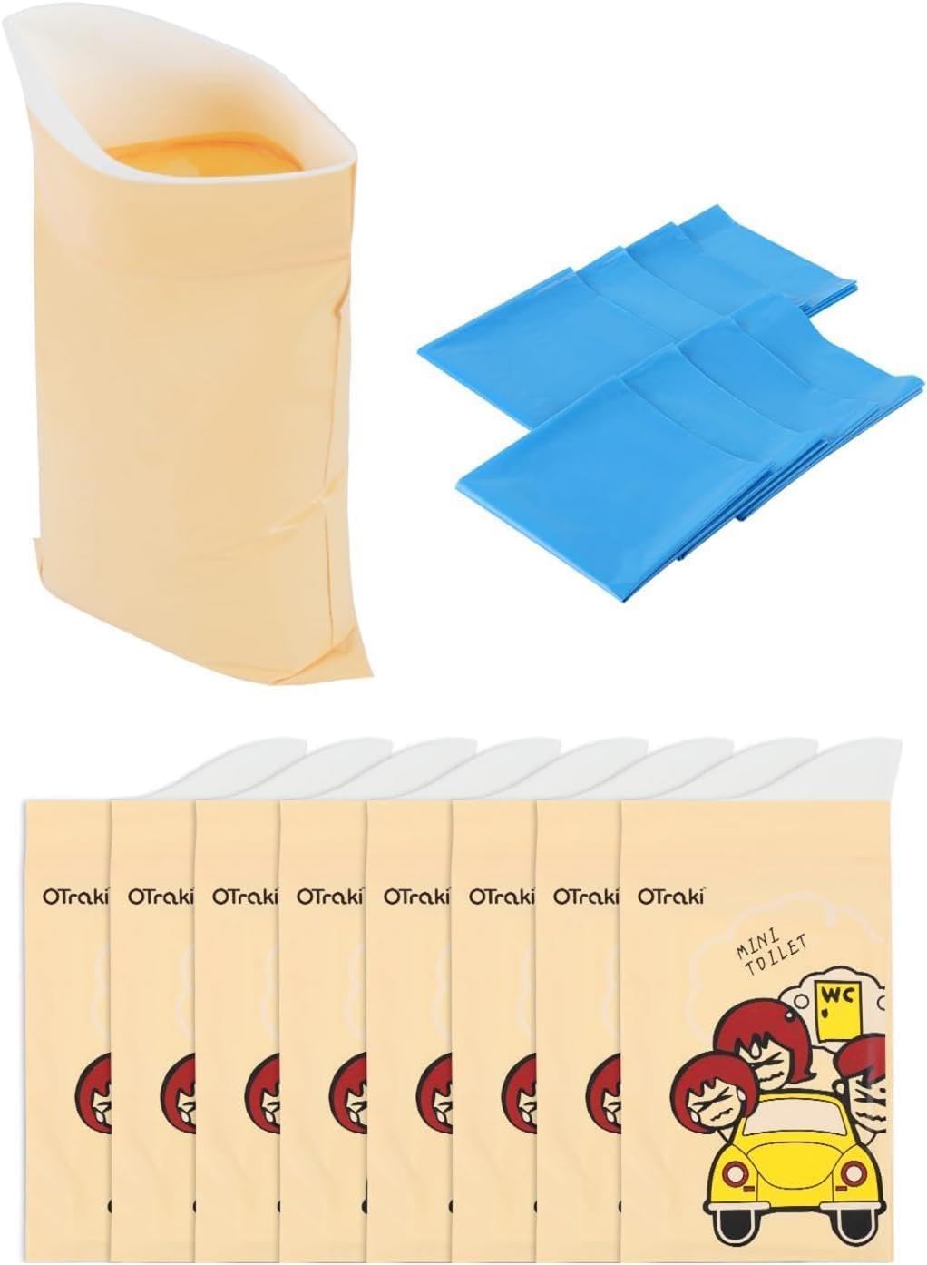 OTraki Portable Toilet Bags, Large Capacity Wee Bags, Vomit Bags For Travel, Mobile Emergency Toilet In Car, For Camping Toilets, Traffic Jam, Vomit Bags
