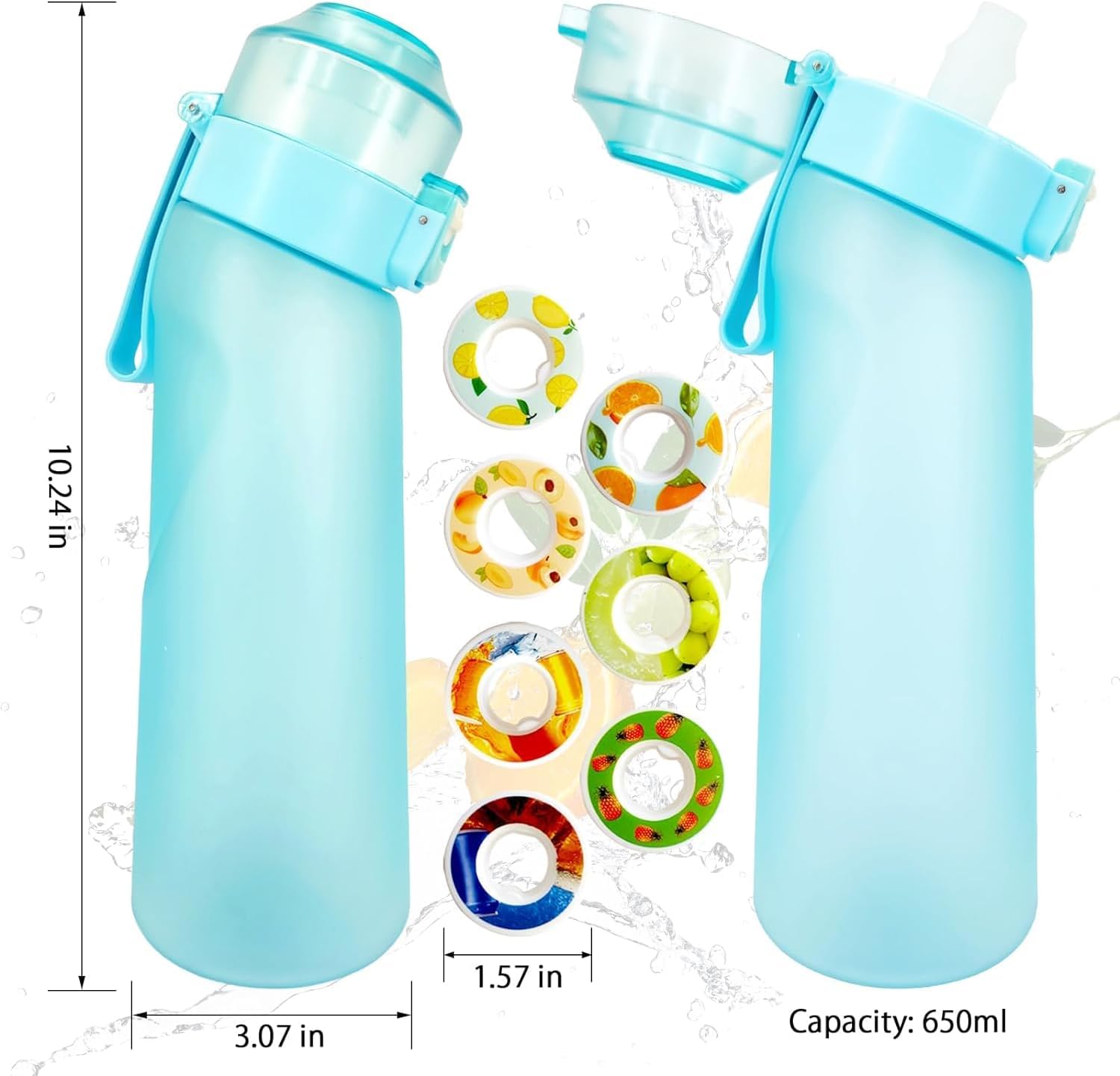 مجموعة زجاجات الشرب xicen sports air water bottle free bpa، زجاجة ميا - الصورة 3