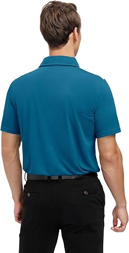 Miniatura 5 de Corna Men's Golf Shirts Moisture Wicking Dry Fit Performance Polo Shirt Quick Dry Short-Sleeve Casual Polo Shirt for Men