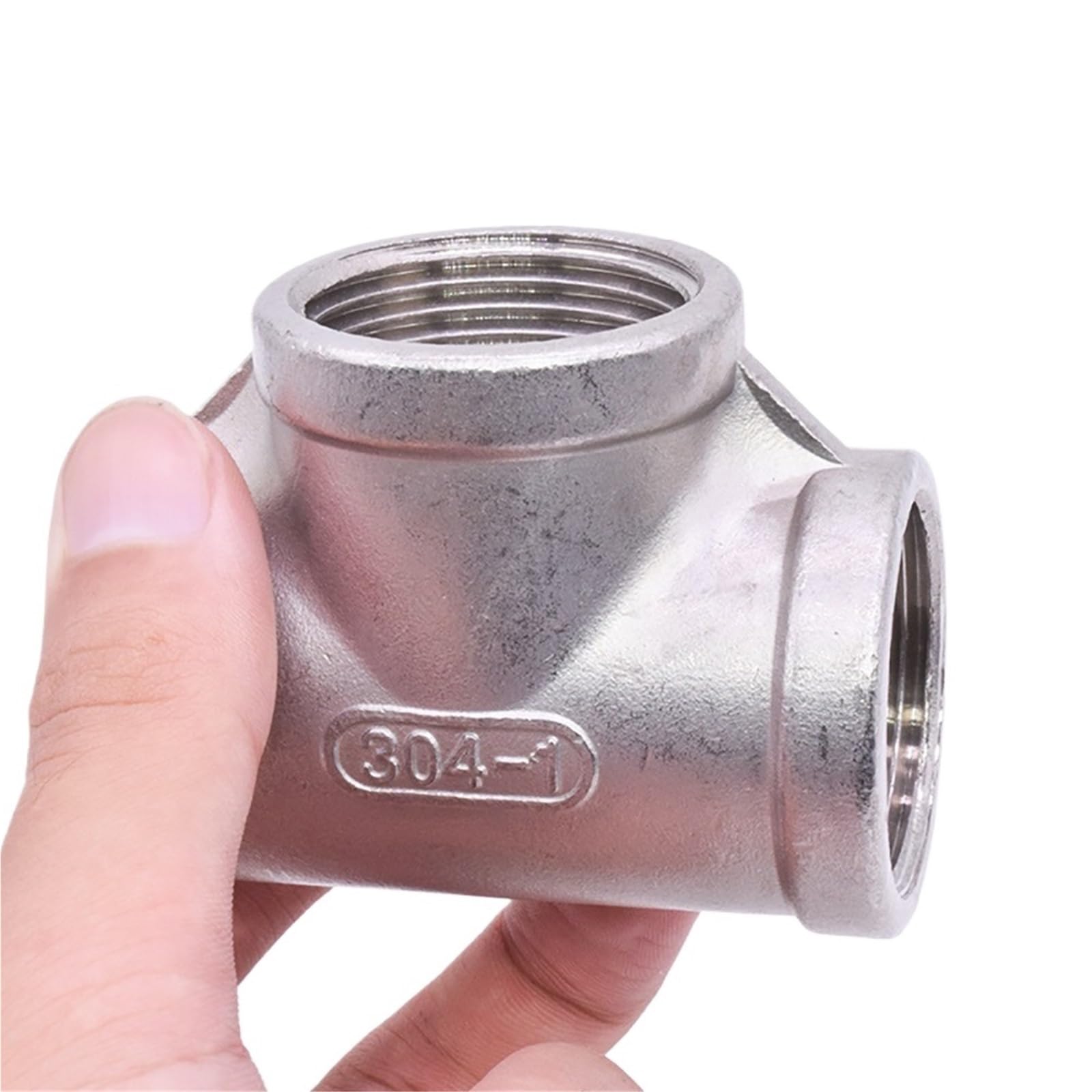 1/8in 1/4in 3/8in 1/2in 3/4in 1in 2in 3in BSP NPT Female tee 3 Ways Splitter 201 304 316 Stainless Steel Pipe Fitting Connector Coupler(NPT SS304,1/4in) Brass Hose