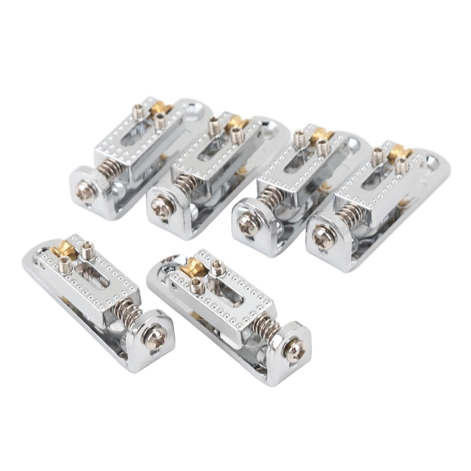 Guitar Bridge Saddle Metal Altezza Regolabile Electric Roller Roller Bridge 7 String per Banjo per la Scatola dei Sigari (Argento)