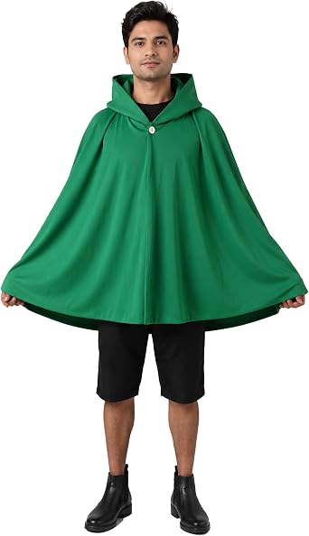 HPO Adult Unisex Anime Character Scouting Legion Hooded Green Cloak | Multiple Size Options