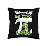 Python Pithon Pie Symbol Funny Math Teacher Happy Pi Day Throw Pillow