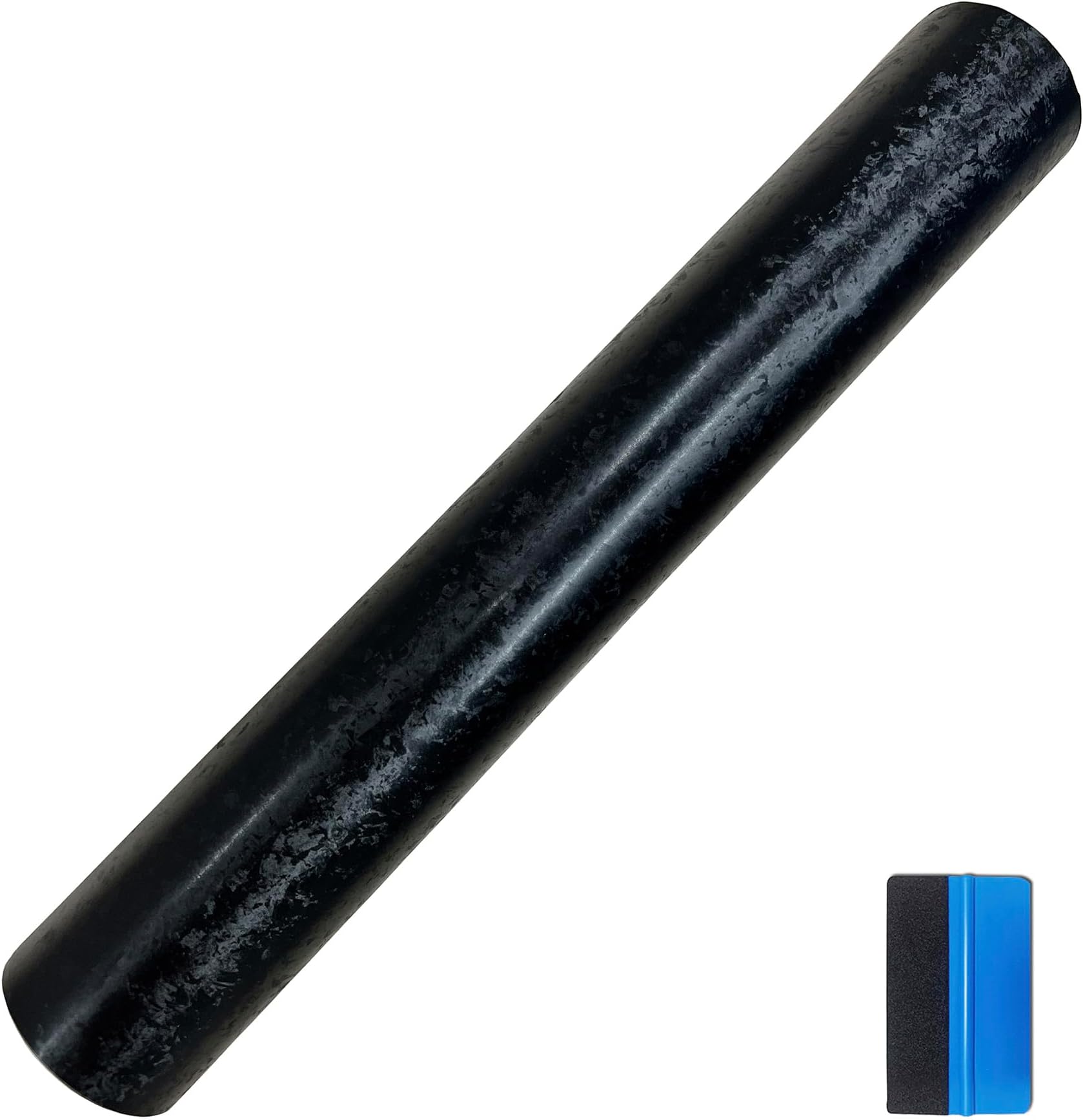 NewL Forged Carbon Fiber Black Vinyl Wrap Sticker Free Bubble Air Release DIY Decal Car Auto Vehicle Morotcycle Self Adhesive (Black, 30cm x 150cm)