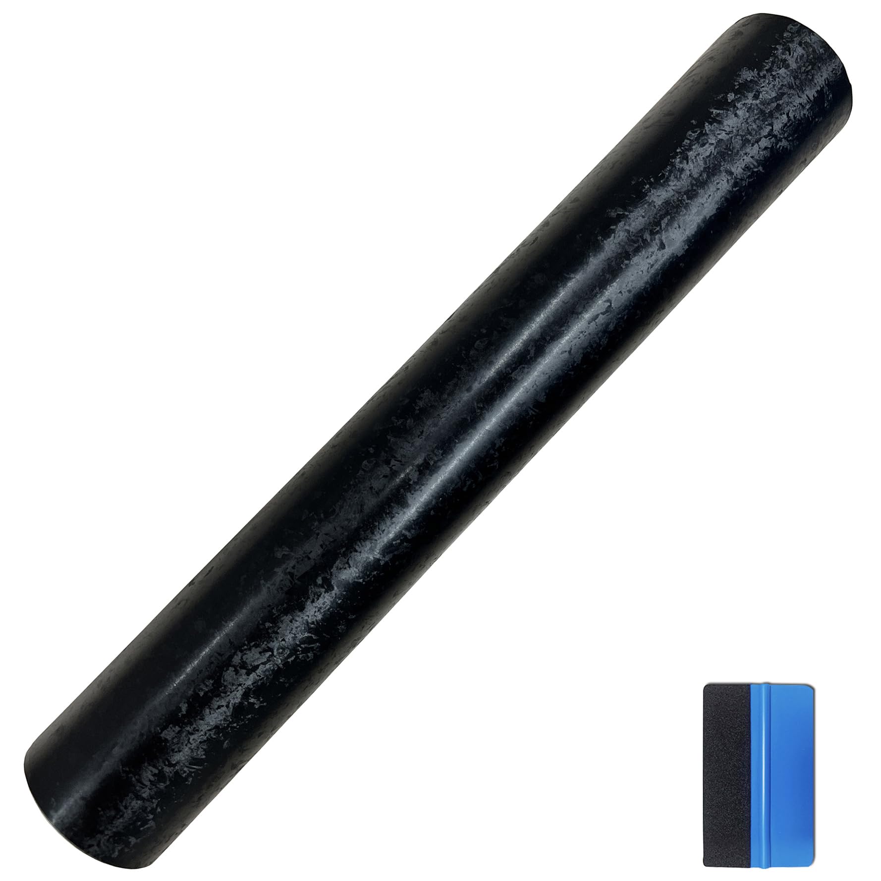 NewL Forged Carbon Fiber Black Vinyl Wrap Sticker Free Bubble Air Release DIY Decal Car Auto Vehicle Morotcycle Self Adhesive (Black, 30cm x 150cm)