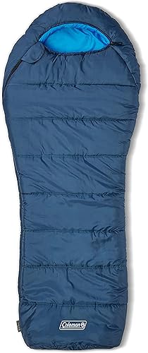 Miniatura 1 de Coleman Tidelands Mummy Sleeping Bag, Cool-Weather 30F40F50F Camping Sleeping Bag for Adults with Insulation, Heat Retention, and Easy-Zip, Big &