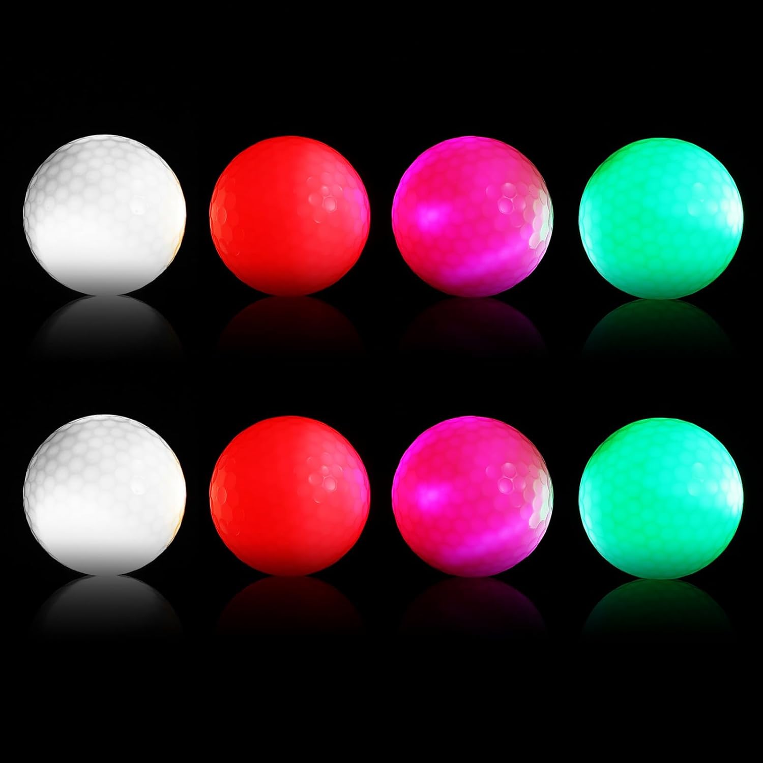 BESPORTBLE 8pcs Glow Golf Balls Led Practice Balls Night Golf for Boys and Girls Adults Outdoor Game