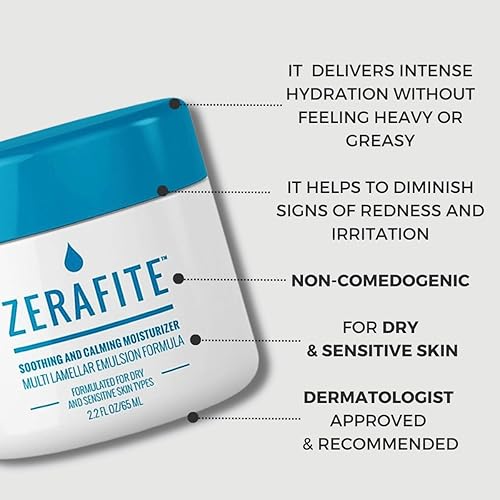 Miniatura 3 de ZERAFITE Hidratante facial calmante y calmante para tipos de piel seca y sensible, 2.2 fl. oz./2.2 fl oz