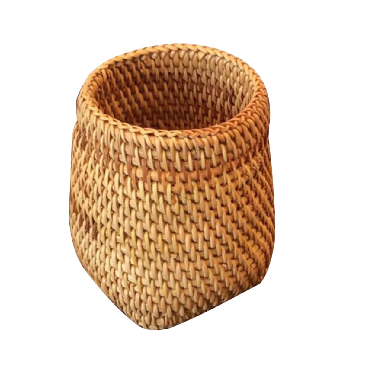 Operitacx 3piezas Contenedor De Almacenamiento De Juego De Té De Ratán Mano Cesta Creativa Para Ceremonia Del Té Multifuncional Como Soporte De Bolígrafos Para Hogar Oficina y