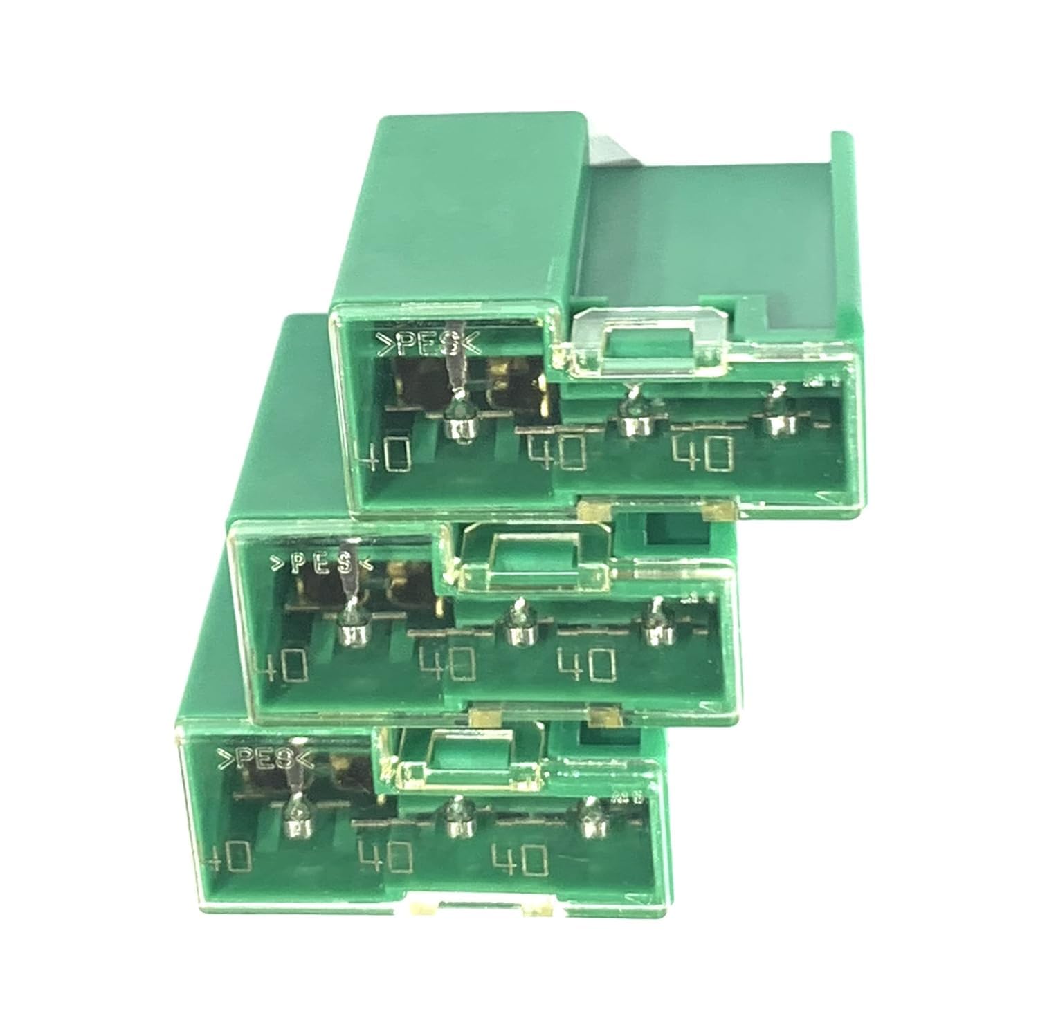 EDS 24370-C9900 24370C9900 927-9900 9279900 Compatible Replacement fuselink Fuse for Nissan Infiniti Vehicles ('03-'25). Three 40 Amp (Green) Circuits Linked in L Shaped Fuse. 925-160 925160 (3 Pack)