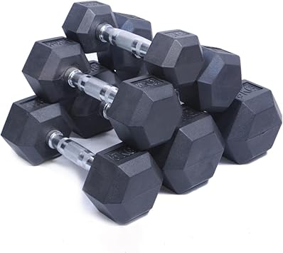 Dumbbells 5lb 10lb 15lb 20lb 25lb 30lb 35lb 40lb 45lb 50lb Hex Dumbbells Cast Iron Hex Dumbbells for Men Women Home Strength Training