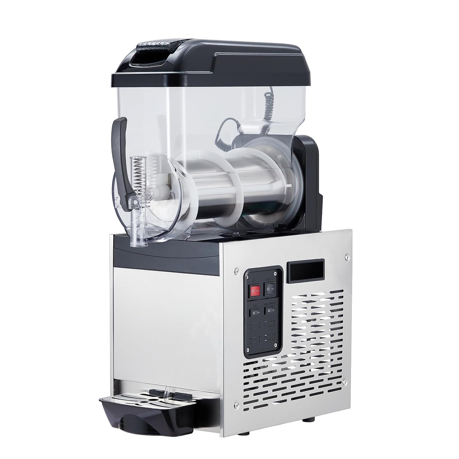 Máquina De Granizados De 12 litros para Margaritas Y Batidos, 500 W, Acero Inoxidable, Autolimpiante, Máquina Comercial para Bebidas Congeladas, Ideal para Fiestas Y Eventos.
